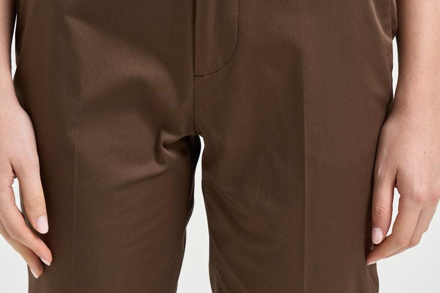 Pantalone donna con risvolto marrone ALICE LONG CRSILKBROWN BERWICH 