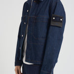 Giacca uomo stile camicia in denim scuro Q100027S00J7 VJ201 STONE ISLAND 