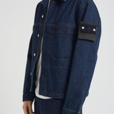 Giacca uomo stile camicia in denim scuro Q100027S00J7 VJ201 STONE ISLAND 