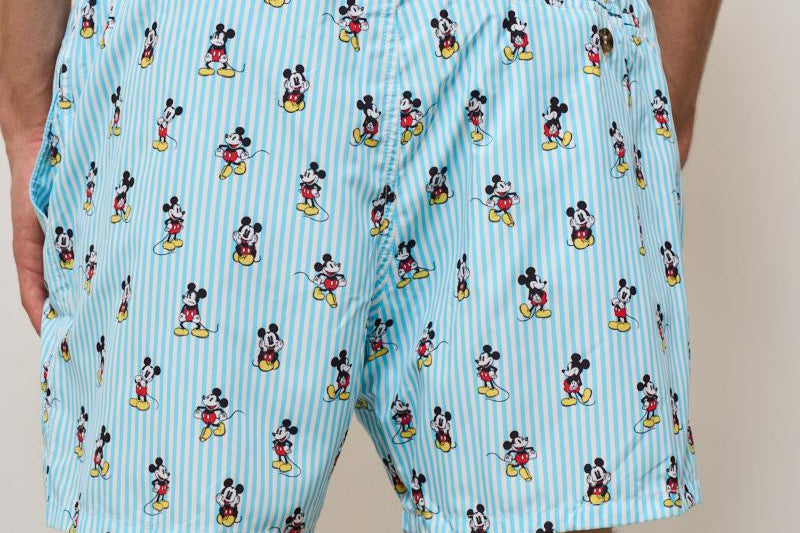 Costume uomo Mckey a righe celeste MICKEYSTRIPES S31 MC2 SAINT BARTH 