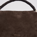 Borsa donna Sveva Peach XL a spalla in suede con tracolla moro B02185PEO TMORO ORCIANI 