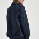 Camicia donna over blu notte L6SK18 N08 LIVIANA CONTI 