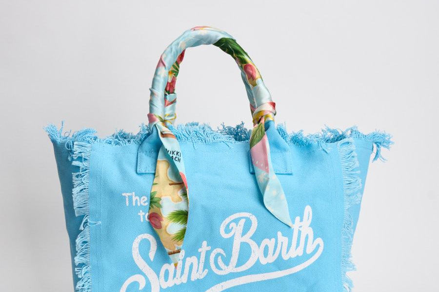 Borsa donna Colette azzurra con foulard VANITYFOULARD 09250L MC2 SAINT BARTH 