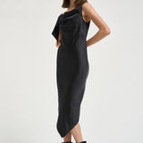 Abito donna midi asimmetrico nero THIANA BLA0126S IRO 