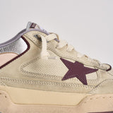 Sneakers uomo Forty2 crema e viola GMF00630 F00795815484 GOLDEN GOOSE 