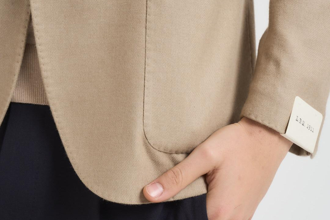 Giacca uomo monopetto in lana beige 2884 555095 L.B.M. 