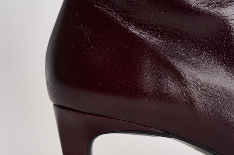 Stivaletti donna in pelle lucida bordeaux. S101164 02 ALOHAS 