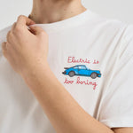 T-shirt uomo girocollo panna con ricamo ARNOTT ELCTRIC10EMB MC2 SAINT BARTH 