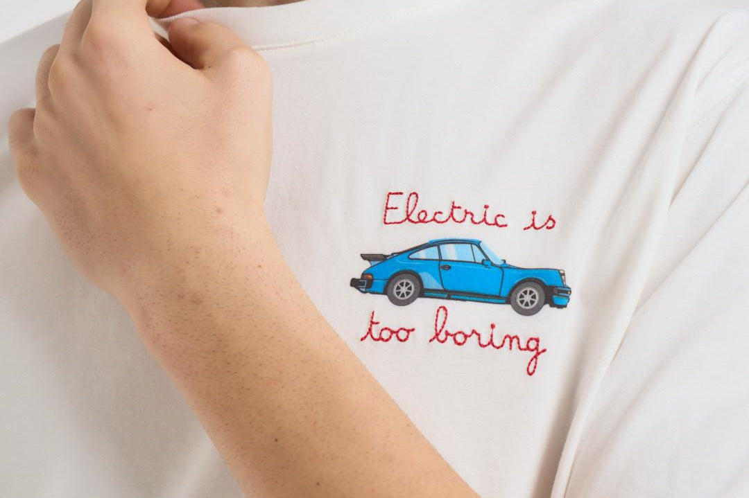 T-shirt uomo girocollo panna con ricamo ARNOTT ELCTRIC10EMB MC2 SAINT BARTH 