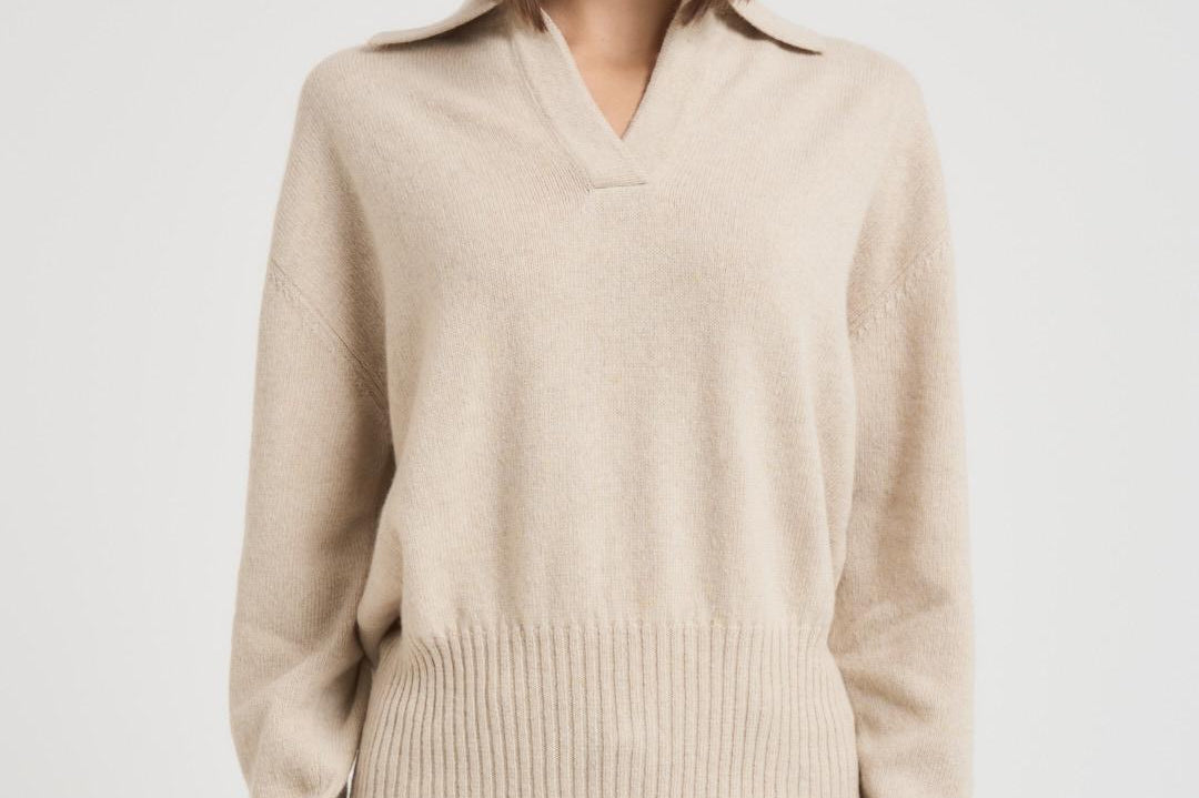 Polo donna in maglia gesso L5WC76 W55 LIVIANA CONTI 