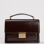 Borsa donna Venezia bag in pelle laminata testa di moro GWA00467 A00074955357 GOLDEN GOOSE 