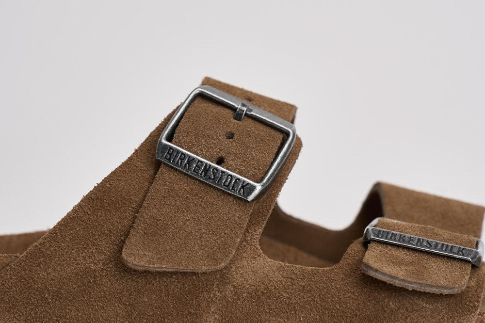 Sandalo uomo Arizona in suede marrone 1030865 DARK TEE BIRKENSTOCK 