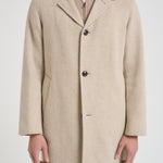 Cappotto uomo monopetto midi beige F09MUC952D 33023 MONTECORE 