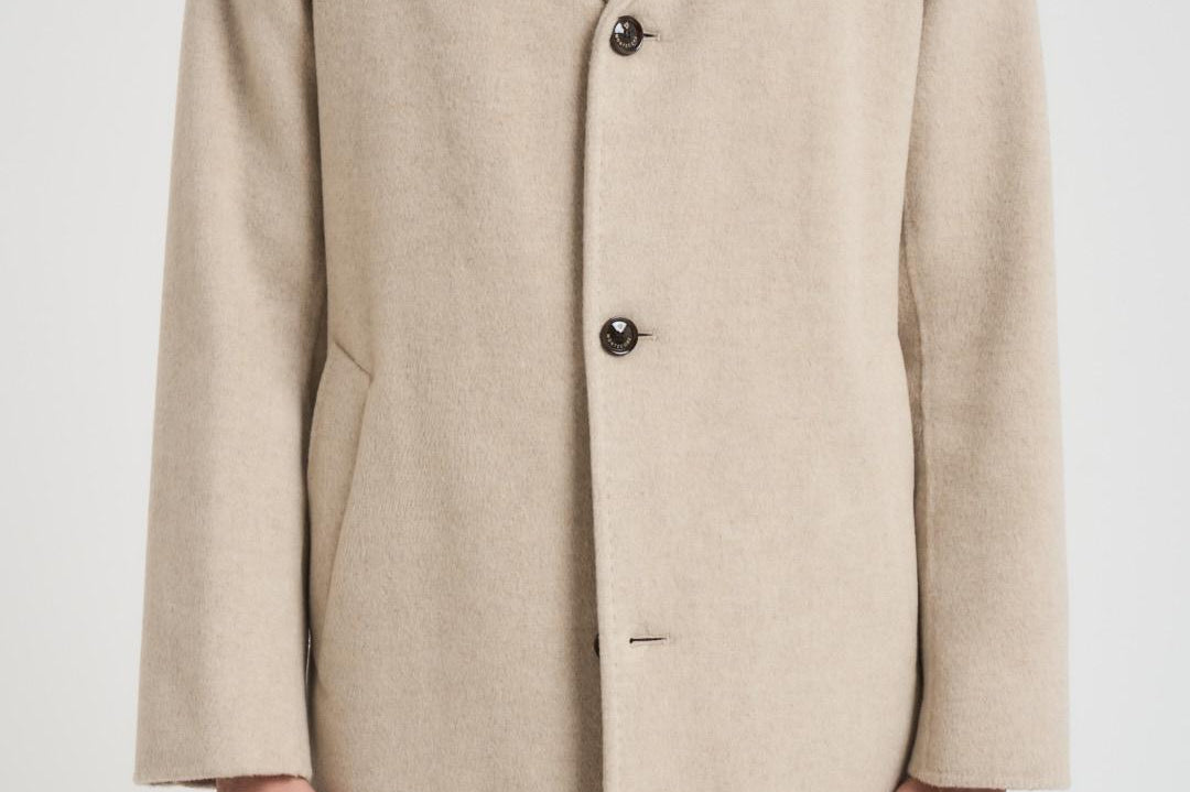 Cappotto uomo monopetto midi beige F09MUC952D 33023 MONTECORE 