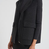 Capospalla a gilet con cappuccio in lana donna D410577 LEAK020ANTRACITE P.a.r.o.s.h. 