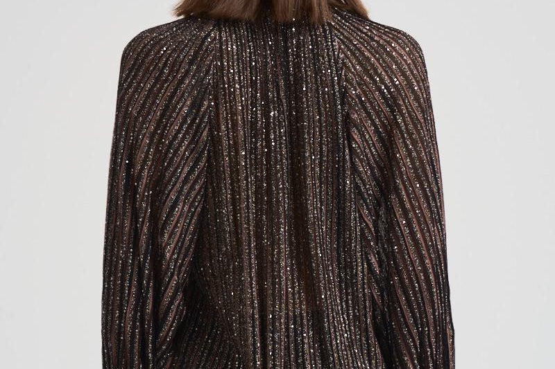 Maglia girocollo svasata in lamé N17 BK01CLS80E3 MISSONI 