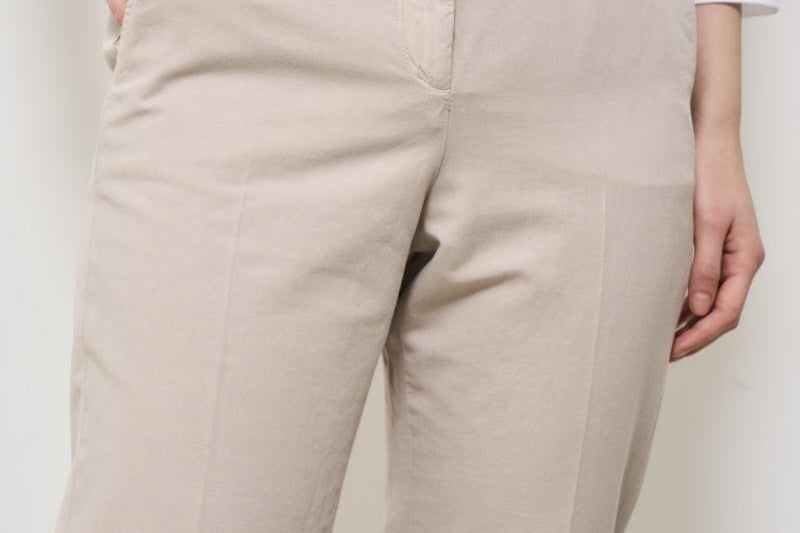 Pantaloni donna a sigaretta beige 176832 D6207401 INCOTEX 
