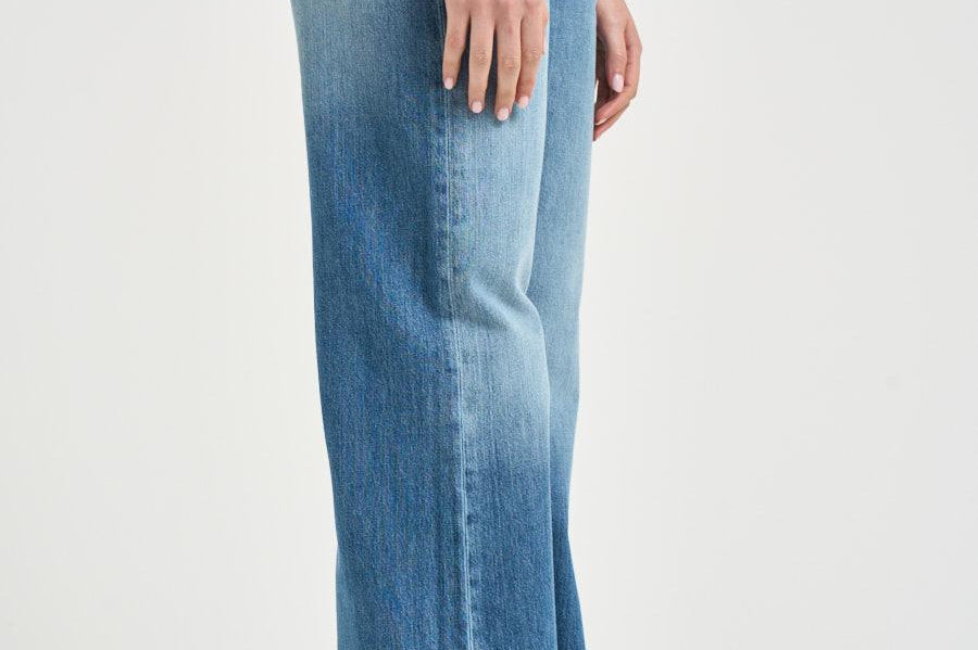 Jeans donna wide leg in denim blu 101733A323 WANDAPJO PINKO 