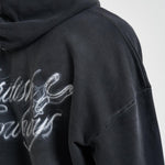 Felpa uomo con cappuccio nera 100610 04STAINEDBLACK REPRESENT 