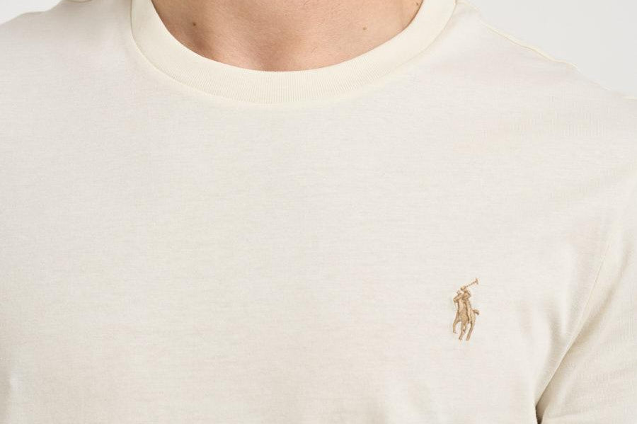 T-shirt uomo girocollo panna 710671438 350 RALPH LAUREN 