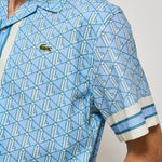 Camicia uomo monogram celeste CH9094 GIL LACOSTE 