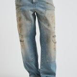 Jeans uomo Journey denim chiaro e sabbia GMP01942 P00208350491 GOLDEN GOOSE 
