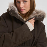 Parka con imbottitura in pelliccia donna S1141 2600266 BAZAR DELUXE 