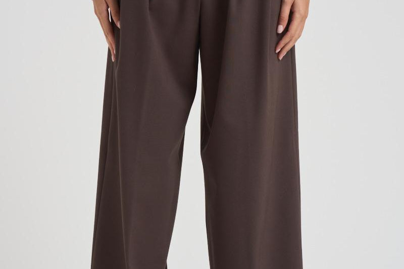 Pantalone sartoriale in lana donna GEM11S37 MORO NINE IN THE MORNING 