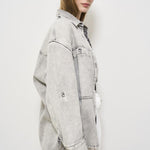 Camicia donna Alysson in denim grigio ALYSSON MIXEDGREY IRO 