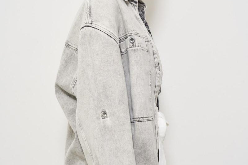 Camicia donna Alysson in denim grigio ALYSSON MIXEDGREY IRO 