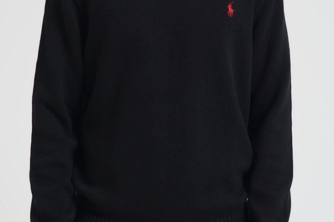 Maglia uomo in cotone nera 710810846 020 RALPH LAUREN 