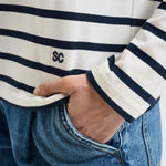 T-shirt donna Carmelita a righe blu Y6SJ08 RG109 SEMICOUTURE 