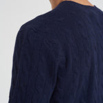 Maglia uomo a treccia blu 710876762 002 RALPH LAUREN 