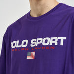 T-shirt uomo con stampa viola 710B14759 001 RALPH LAUREN 