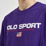 T-shirt uomo con stampa viola 710B14759 001 RALPH LAUREN 