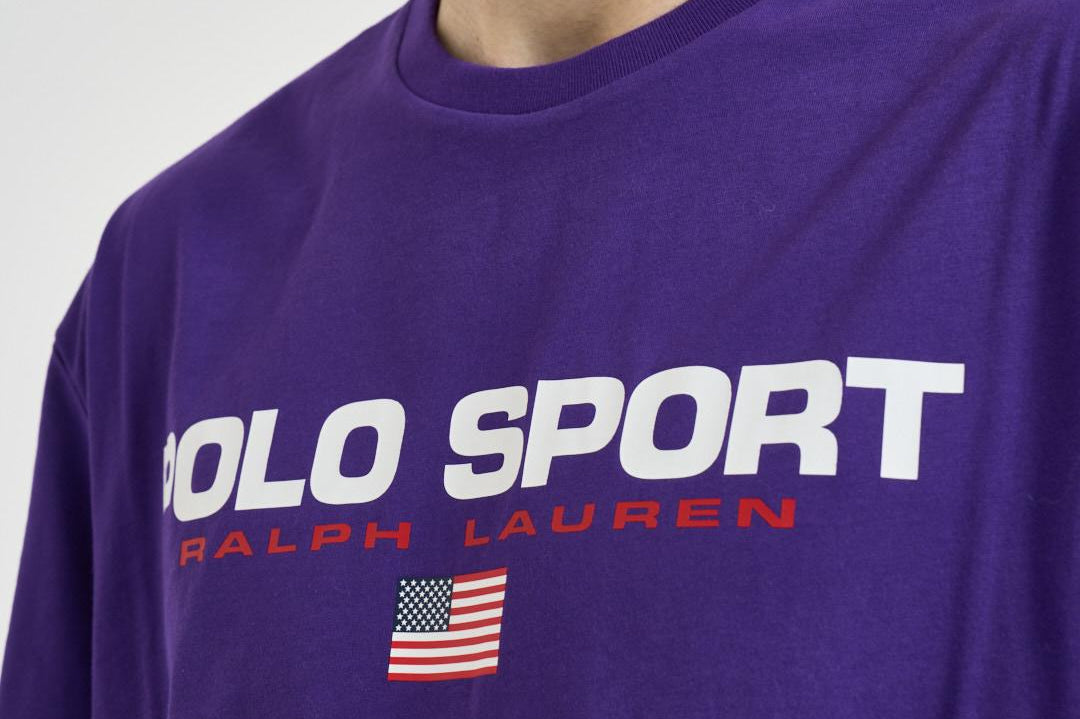 T-shirt uomo con stampa viola 710B14759 001 RALPH LAUREN 