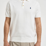 Polo uomo in maglia bianca 710980682 005 RALPH LAUREN 