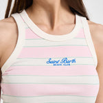 Canotta donna a righe rosa e panna ADA 01906L MC2 SAINT BARTH 