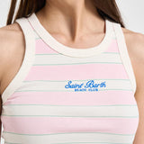 Canotta donna a righe rosa e panna ADA 01906L MC2 SAINT BARTH 