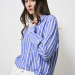 Camicia donna a righe blu 211935130 005 RALPH LAUREN 
