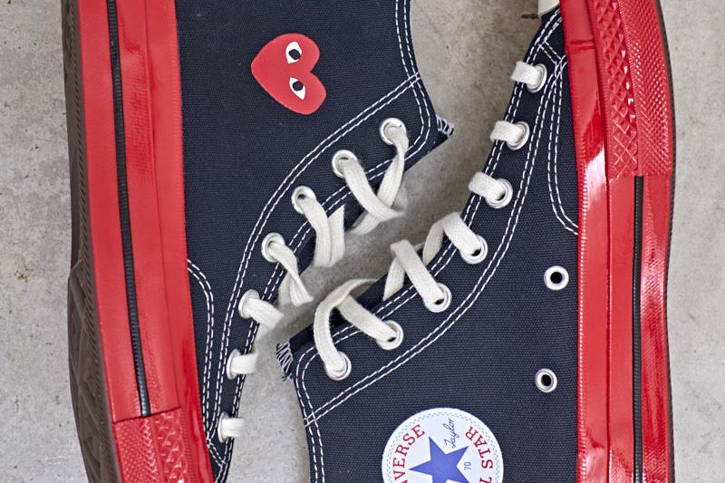 Converse x Comme des Garçons PLAY Chuck 70 High Red Sole K124 BLACK COMME DES GARCON PLAY 