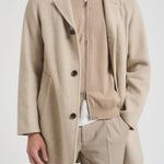 Cappotto uomo monopetto midi beige F09MUC952D 33023 MONTECORE 