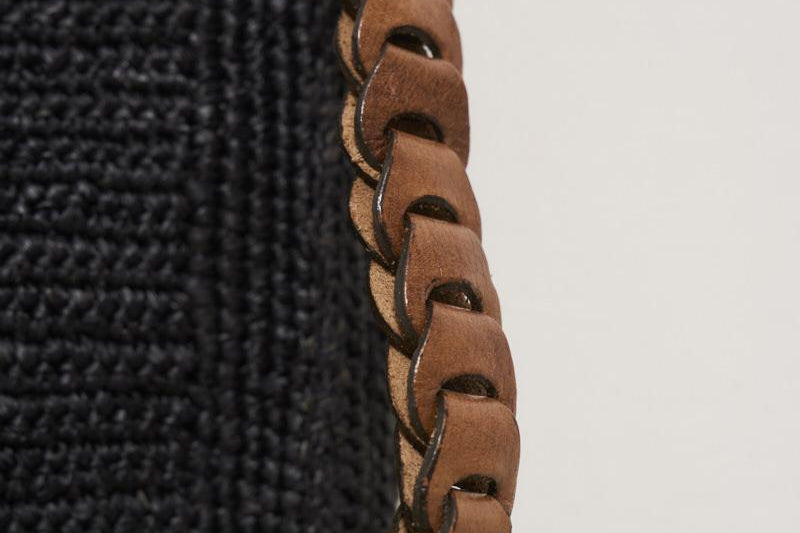 Pochette donna Hafa in rafia nera HAFA BLACK IBELIV 
