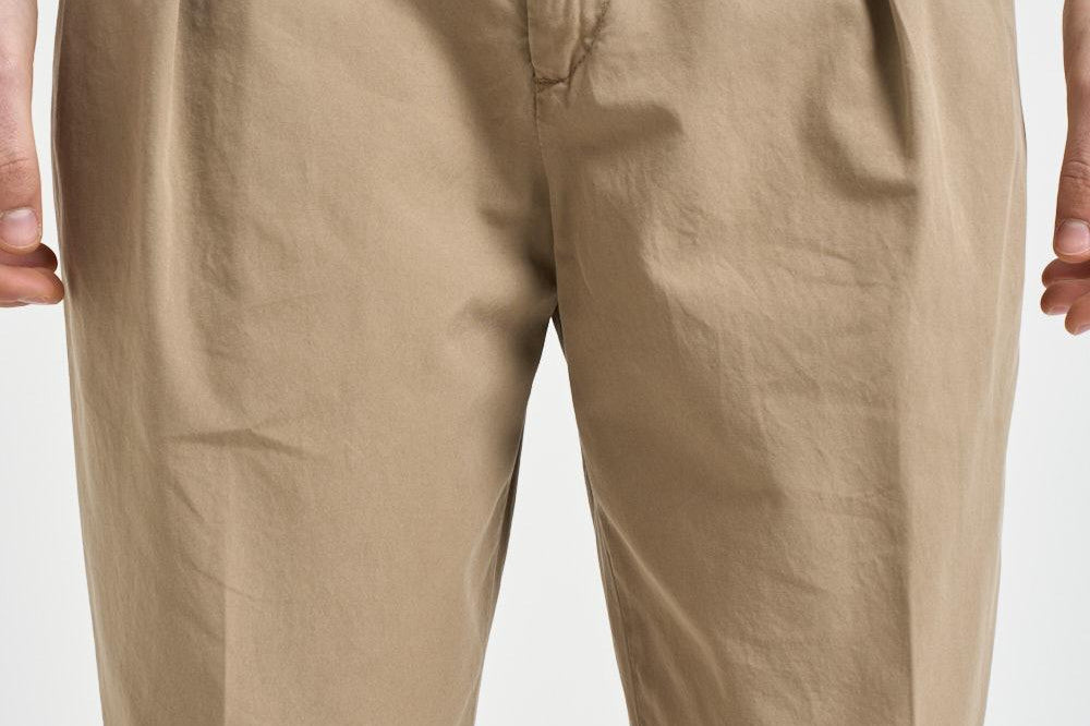 Pantalone uomo doppia pinces beige BELLOD 300519553 BRIGLIA 