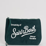 Pochette donna Aline Corduroy in velluto verde ALINE COURD52EMB MC2 SAINT BARTH 