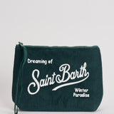 Pochette donna Aline Corduroy in velluto verde ALINE COURD52EMB MC2 SAINT BARTH 