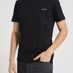 T-shirt uomo nera con logo bianco 8N1TD8 1JVZ0999 EMPORIO ARMANI 