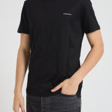 T-shirt uomo nera con logo bianco 8N1TD8 1JVZ0999 EMPORIO ARMANI 