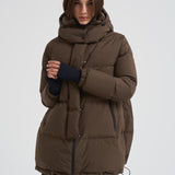 Piumino donna Laminar lungo verde militare PI002047D 7400 HERNO 