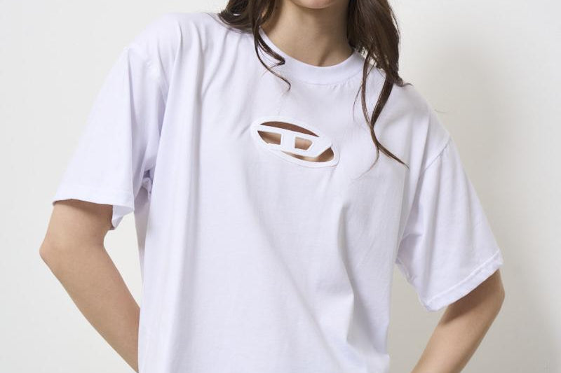 T-shirt donna bianca A15096 0NIAX100 DIESEL 